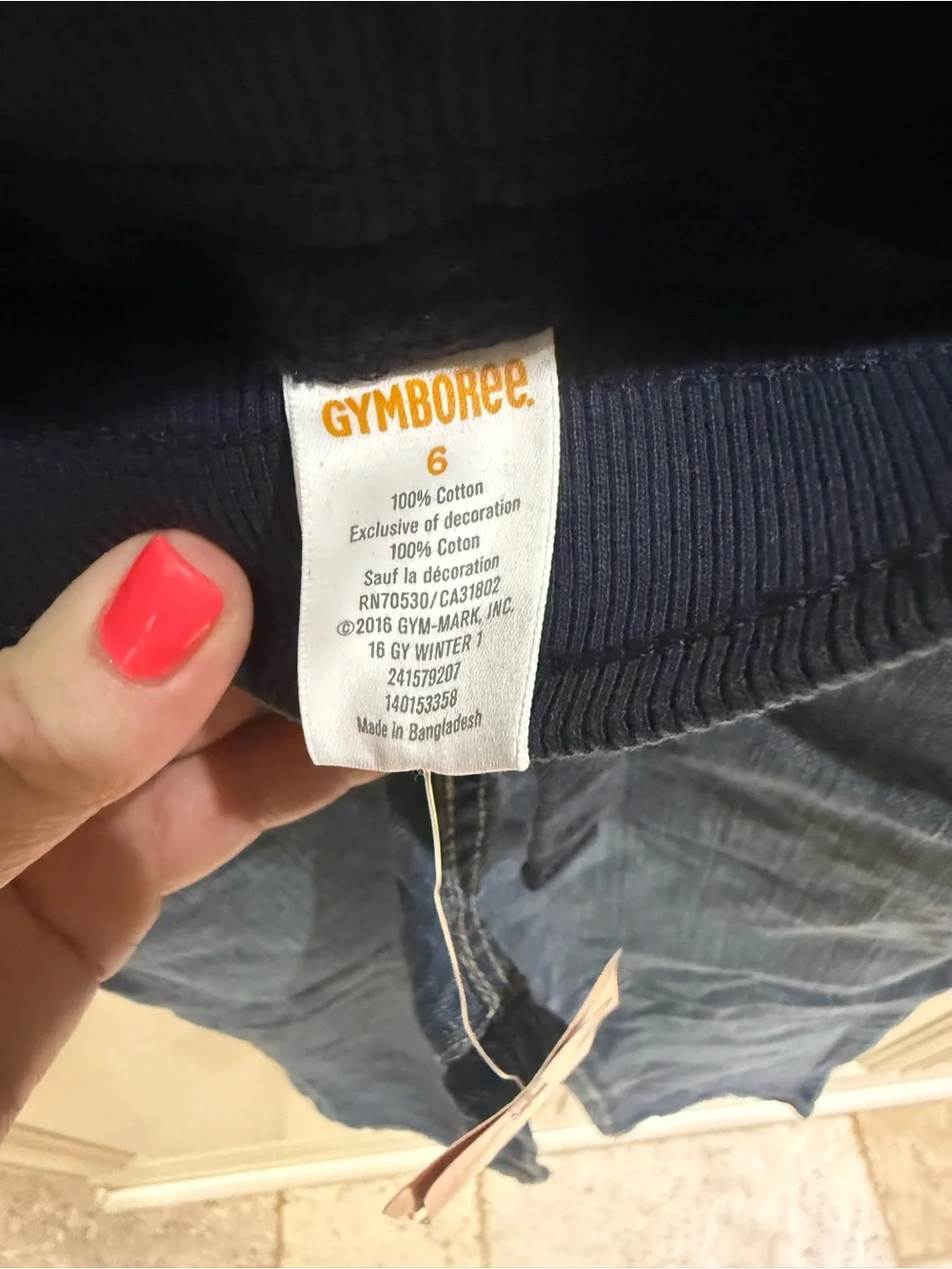 Gymboree Khaki & Blue Jean Drawstring Cargo Pants